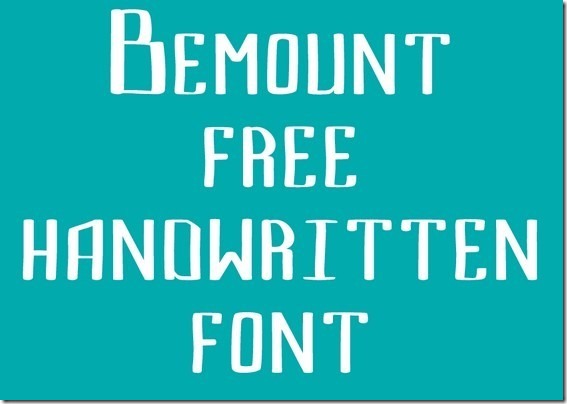 Bemount-free-handwritten-font