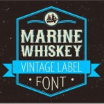 無料フォント Marine Whiskey label