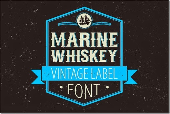 Marine Whiskey label font