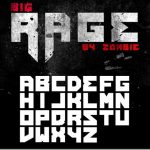 英語フォント Big Rage font